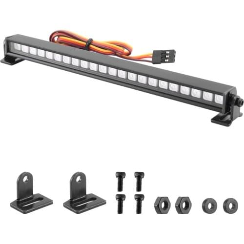 YKS Metal 16/22LED Multi-Mode Roof Lamp Light Bar for 1/10 RC Crawler Car Axial SCX10 90046 D90 Traxxas TRX-4