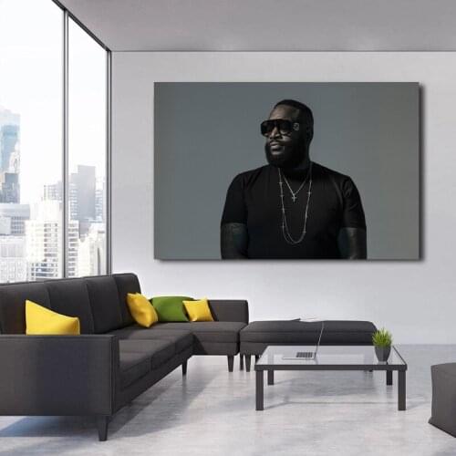 Rick Ross American Rapper Music Celebrity Portraits Posters Canvas Printed Home Decor Wall Art Living Room Decorations