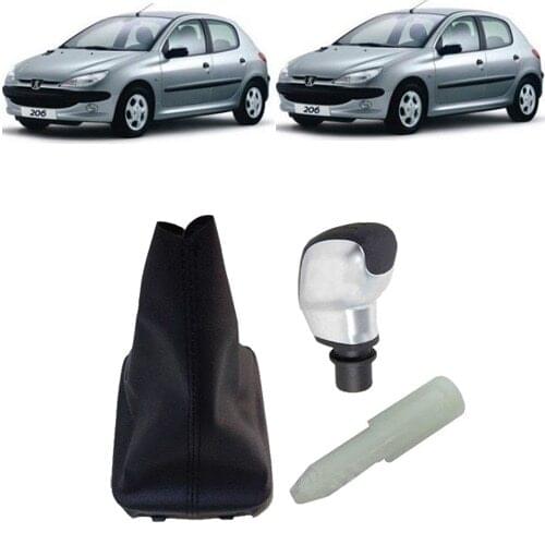GEAR SHIFT KNOB (SPORTS GUMUS GRAY) & GEAR SLEEVE VERJUICE is the PEUGEOT 206-206 PLUS 1997- 7588.PC- 1606407580-7591.T3-7591.T2 & 96738471VV