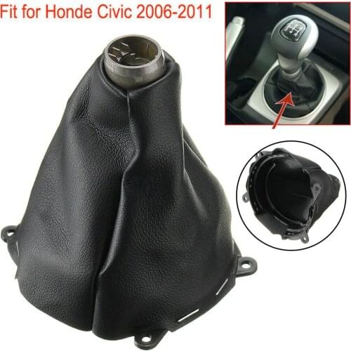 PU Leather Boot Cover Shift Shifter 1 Pcs For Honda Civic Si 2006-2011