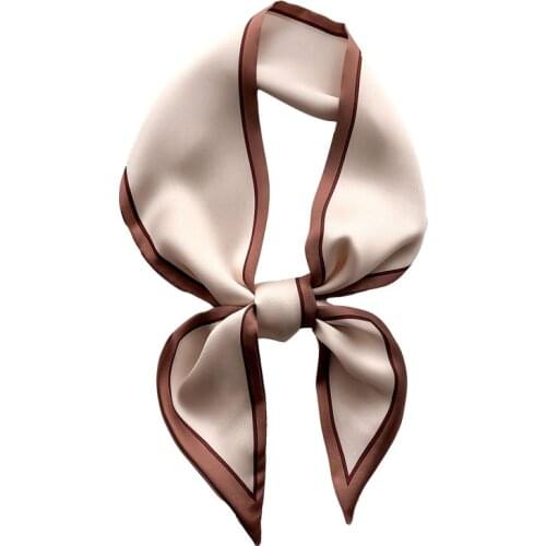 2021Long Silk Scarves For Women Simple Fashionable Scarf Ribbon Neckerchief Hair Band silk womens multi-functional Scarf