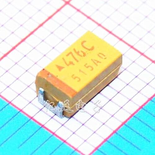 Patch Tantalum Capacitor 47UF 16V Type C 6032 476C 10% Bile Capacitor Yellow Polarity Capacitor