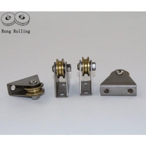 Copper plated steel roller bearing with 304 stainless material suppor for steel rope,sliding rollers/pulleys/wheels