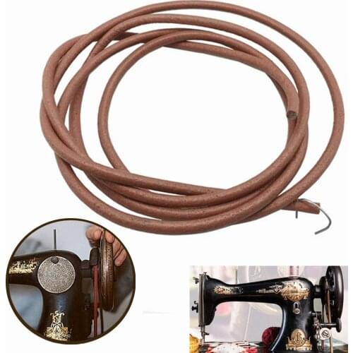 3/16" 5mm Household Home Old Sewing Machines Accessory 72" 183cm Leather Belt Treadle Parts With Hook For Singer Sewing Machine