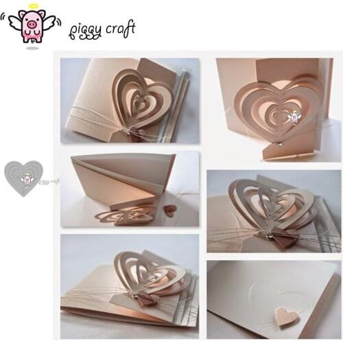 Piggy Craft metal cutting dies cut die mold 3D Love Heart decoration Scrapbook paper craft album card punch knife art cutter die