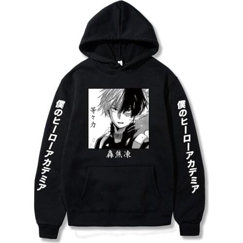 2021 Anime Boku No Hero Academia Shoto Todoroki Hoodies Men Women Harajuku Pullover