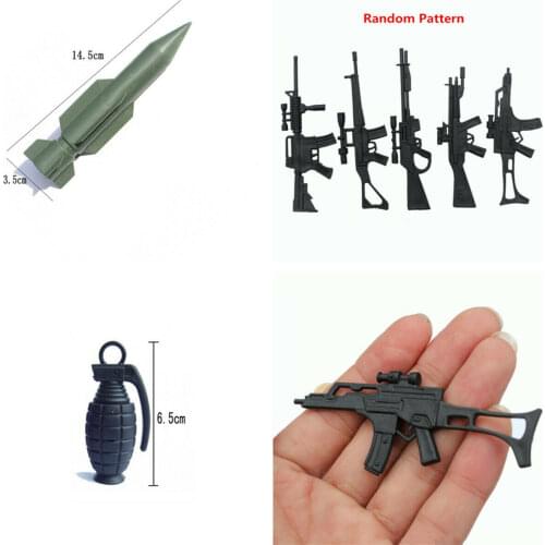 Military Model Plastic Rocket Missile Grenade Model Light Machine Gun Figure Toy