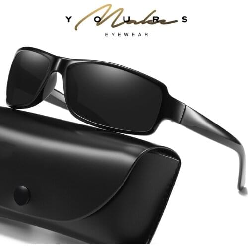 High-end Rectangule Driver Sun Glasses Men Women Polarized Mirror Sunglasses Custom Made Myopia Minus Prescription Lens -1 to -6