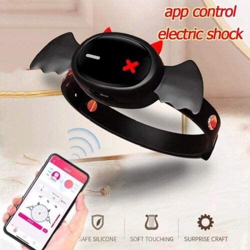 Adult Love Game Necklace APP Control Electric Shock Collar Slave Limited Product Sex Toys For Women Men Erotic Dog Restraints