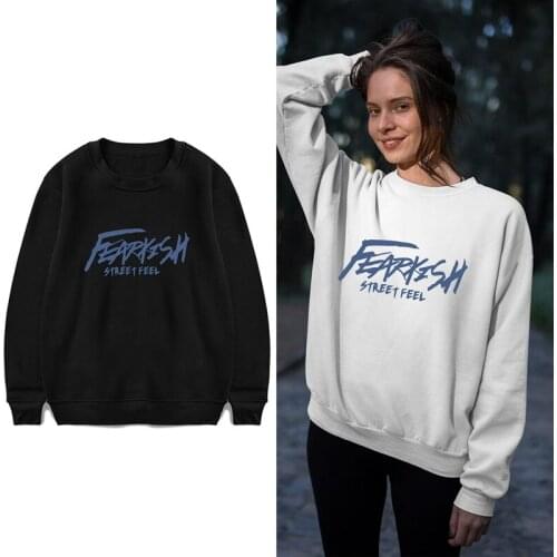 SUNOWE Fashion Ladies Street Hip Hop Printed Long Sleeved Sweatshirt Tops Loose Shirt Casual Pullover Hooded