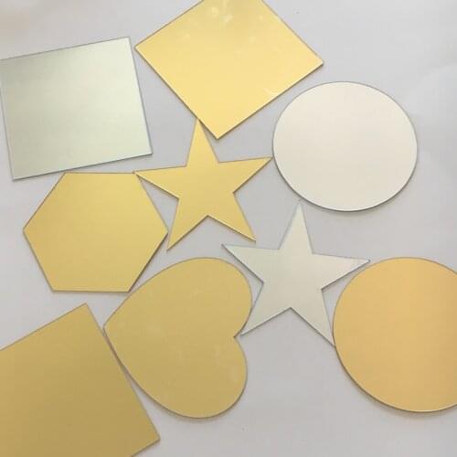 10pcs Acrylic Mirror Sheet Wall Stickers Mural 3D Home Decor Living Kids Room Decoration Bathroom DIY Glow In The Dark Stars