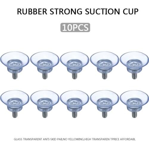 10Pcs Rubber Strong Suction Cup Replacements For Glass Table Wall M6 Screw Sucker Holders Accessories Storage Tool