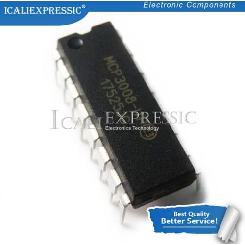 2PCS MCP3008-I/P MCP3008 DIP-16 In Stock