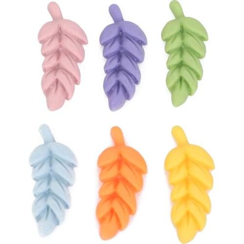 20Pcs Mixed Resin Flatback The Leaves Embellishment Cabochon Leaves Decoration Scrapbooking Diy Craft Supplies Accessories 2021