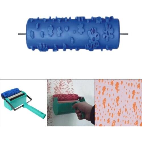 5 inch Embossed Paint Roller Sleeve Wall Texture Stencil Brush Pattern Decor