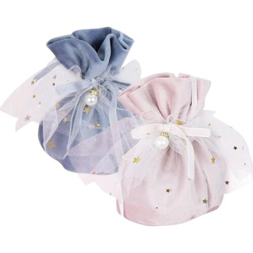 5 Cute Mesh Candy Bag Cookie Plastic Bags&Candy Gift Bags For Biscuits Snack Baking Package And Event Party Supplies For Wedding