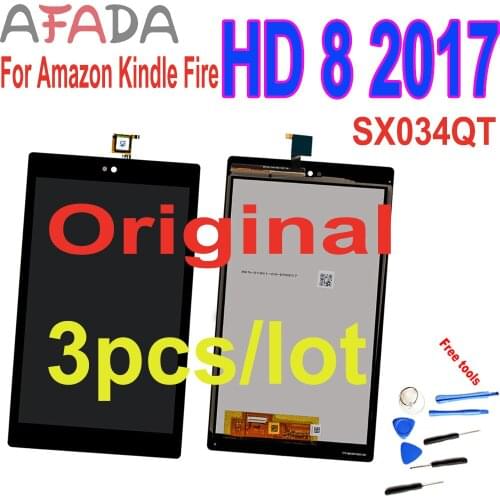 8" Original LCD Display For Kindle HD8 2017 HD 8 2017 7th Gen SX034QT Touch Screen Digitizer Assembly Replacements Repair 3pcs