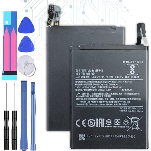 For Xiao mi BN45 4000mAh Battery For Xiaomi Redmi Note 5 Note5 BN 45 High Quality Phone Replacement Batteries Free Tools