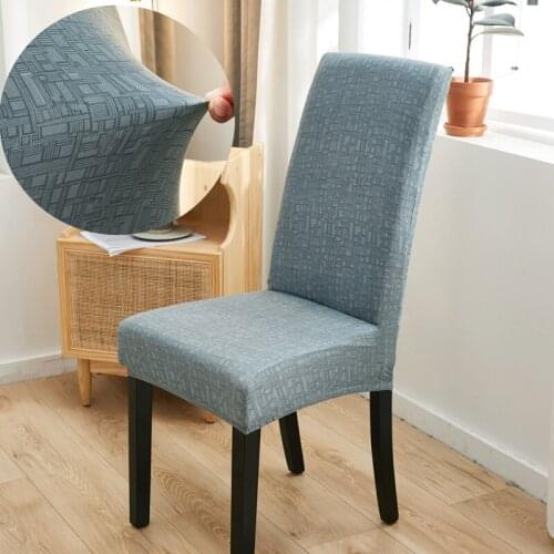 Dark lines geometric printed stretch chair cover for dining room office banquet chair protector elastic material armchair cover