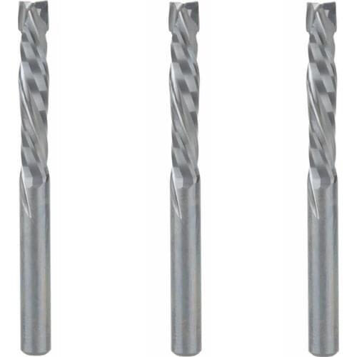 3pc 4x22mm UP DOWN Cut Two Flutes Spiral Carbide Mill Tool Cutter for CNC Router, Compression Wood End Mill Cutter Bit
