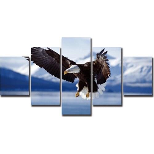 Hot Sale Eagle Flying Canvas Painting Animal Wall Art Poster Modern Jokul Gift Wall Pictures For Living Room Home Decoration