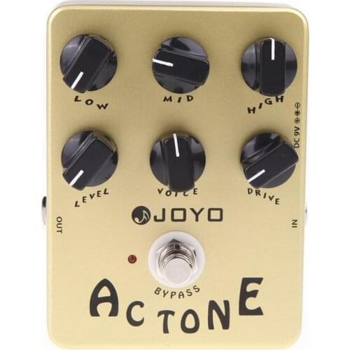 JOYO JF-13 AC Tone Guitar Effect Pedal Classic British Rock Sound Reproduces the Sound of a Vox AC30 Amplifier Effects