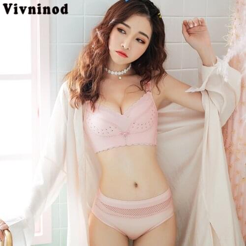 Newest Seamless Wireless Push Up Bra Sets Shaping Thin Lace Women Underwear Bra Set Comfortable Lady Bras and Brief Sets 32-40AB