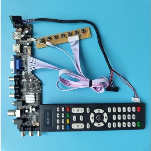 Kit For LP121WX3 TL 1280x800 HDMI-compatible driver DVB-T DVB-T2 LED USB VGA AV TV remote panel monitor digital controller board