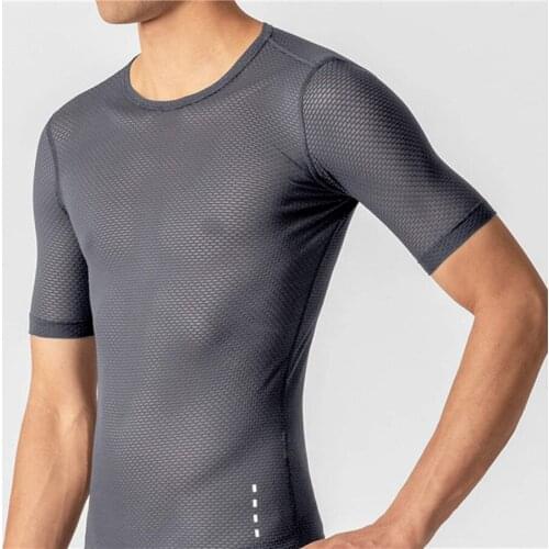 Best quality Gray Mens Cycling Base Layer Lightweight Breathable Air Mesh Cycling underwear Primera Capa Hombre