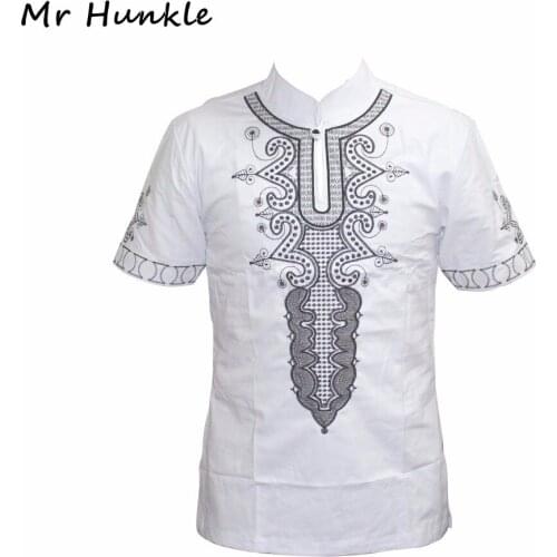 Mr Hunkle 2018 New Arrival Summer Casual T-shirt Fashion Stand Neck Short Sleeve Tops Emboridery Mens T-shirt