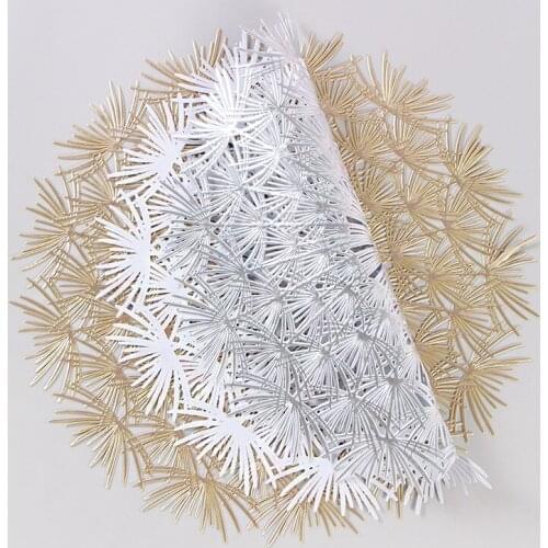 New PVC Dandelion Hollow Nordic Style Non-slip Kitchen Placemat Coaster Insulation Pad Dish Coffee Table Mat Home Hotel Decor