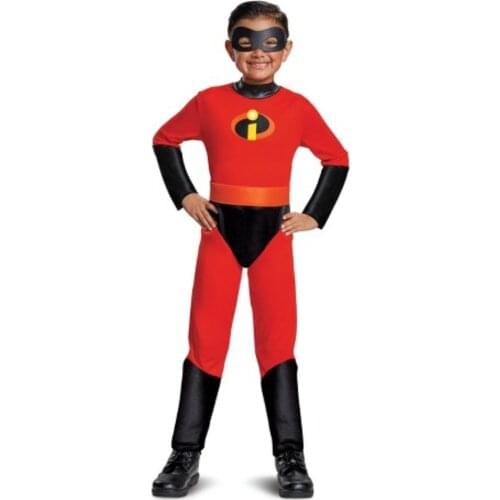 NEW Childrens Halloween Costume Mr. Incredible jumpsuit Costume boys Dash Cosplay Kids Superhero Costume