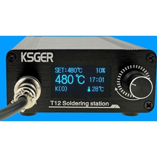 KSGER T12 Soldering Station Iron Tips STM32 OLED DIY Kits 907 Handle Aluminum Alloy FX9501 Electric Tools Welding DC AC Power
