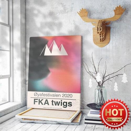 British Singer FKA Twigs Poster, Music Gig Wall Art, FKA Twigs Prints Art, Bar Pub Club Wall Stickers, Øyafestivalen Gig Print