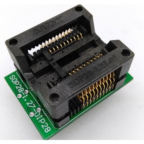 ANDK SSOP20 TSSOP20 DIP20 Programming adapter pin pitch 1.27mm IC Test Socket OTS-28-1.27-01 Programmer socket ZIF adapter