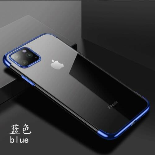 50pcs 3 in 1 Electroplated Transparent Cover Clear Plating Soft TPU Case For iPhone 12 Mini 11 Pro Max XS XR X 8 7 6 Plus SE
