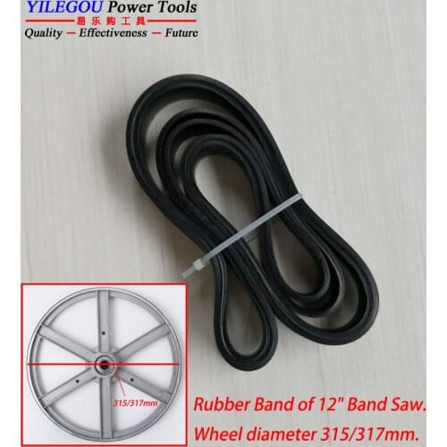 Rubber Band Of 12" Band Saw. 2 Pcs Rubber Ring For 12 Inch Band Saw Scroll Wheel. (Scroll Wheel Diameter 315/317mm, Width 20mm)