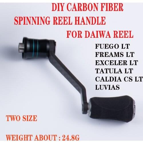 DIY Carbon Fiber Fishing Reel handle knob for daiwa fuego lt Freams lt exceler lt Tatula lt Spinning Fishing reel handle