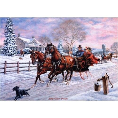 Counted Cross Stitch Kits Needlework Embroidery - Crafts 14 ct Aida DMC Color DIY Arts Handmade Home Decor - A Young Woman