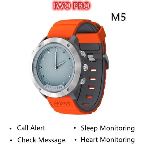 IWO PRO M5 Smart Watch Transparent Screen Waterproof IP68 Luminous Needles Heart Rate Monitor Stainless Steel Bezel Smartwatch