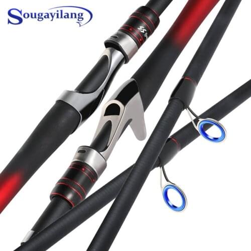 Sougayilang Carbon Spinning Casting Fishing Rod 1.6M Telescopic Fishing Rod M MH Power Portable Travel Rod Trout Bass Rod