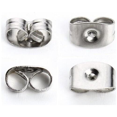 Hot Selling Stainless Steel Earring Hooks & Earrings Clasp Earring Findings For Stud Earring&Fashion Jewelry Making DIY two tone