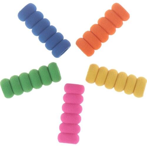 10Pcs Non-toxic Ridged Pencil Grips Eco-friendly Non Slip Foam Pen Cap Light weight