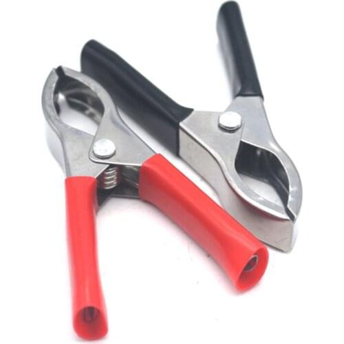 10pcs Crocodile Clips Insulated Plastic Handle Cable Lead Testing Metal Alligator Clamps Clips 75mm Length