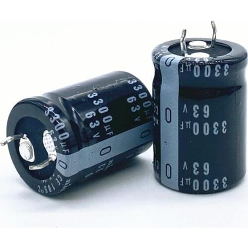 2pcs/lot 63V 3300UF Radial DIP Aluminum Electrolytic Capacitors size 22*30 3300UF 63V Tolerance 20