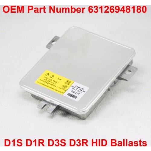 2x 12V 35W D1R D1S D3R D3S OEM HID Xenon Headlight Ballast Control Unit OEM Part No. 63126948480 For BMW Sedan Wagon E90 E91