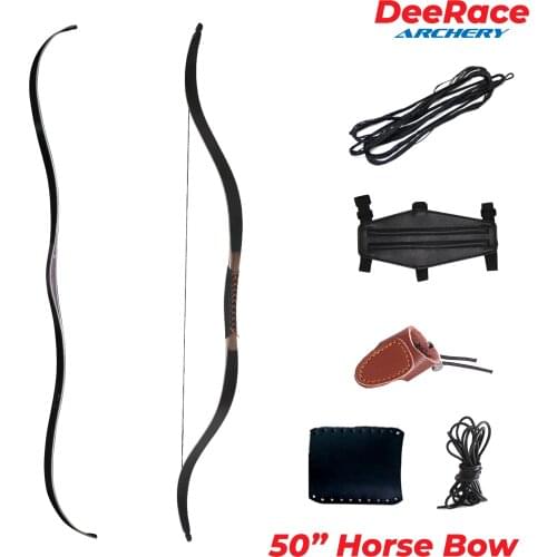 50“ Inches Archery Horse Bow One Piece Hunting Bow Traditional Korean Bow Mongolian Bow Asian Bow Left Hand Right Hand