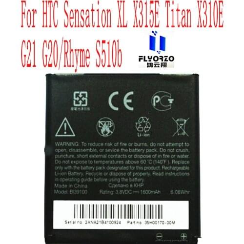 100% Brand new High Quality 1600mAh HTC BI39100 Battery For HTC Sensation XL X315E Titan X310E G21 G20/Rhyme S510b Mobile Phone