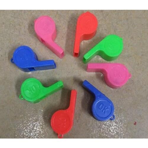 Cordless Plastic Color Whistle Referee Whistle Fan Whistle Childrens Toy Blowing Whistle OK Whistle BB Whistle