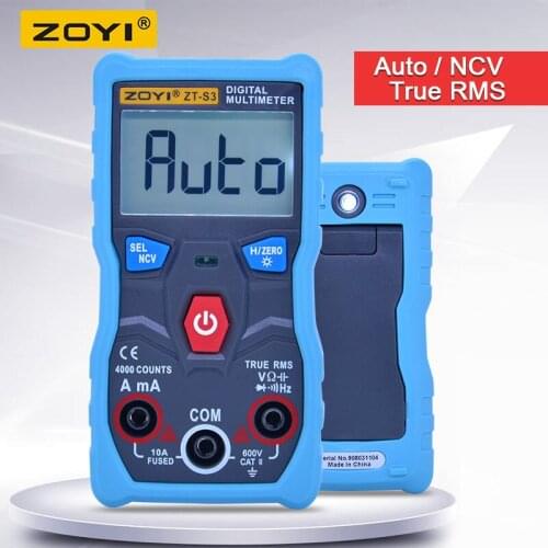 ZT-S3 True RMS Digital Multimeter 4000 counts autoranging AVO meter AC DC 600V Voltmeter +NCV test LCD backlight